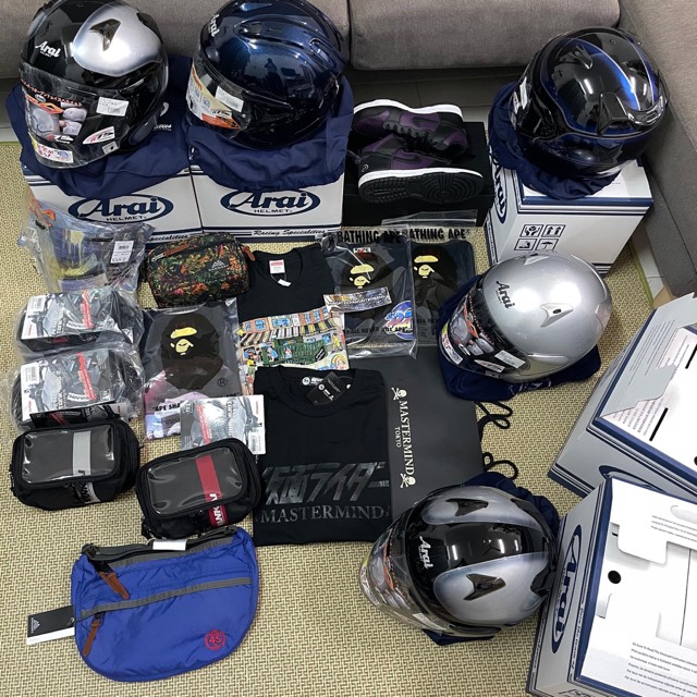 6 helmet Arai, Nike Dunk, Gregory, Mastermind.